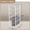 Sorbus Narrow Dresser with 5 Drawers - Steel Frame, Wood Top & Easy Pull Fabric Bins